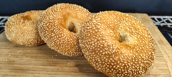 Sesame Bagel, sliced