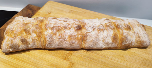 Ciabatta Bread, portioned