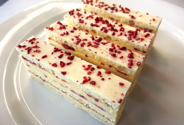 Raspberry Lemon Delice Slice